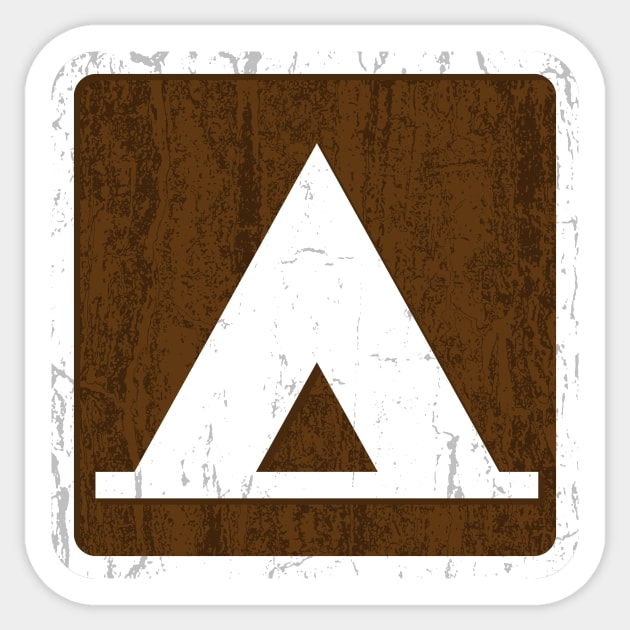 Campground Sign (wooden effect) Sticker by GloopTrekker